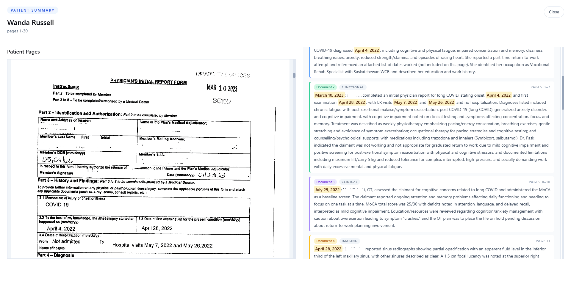 AI medical records consultant screenshot 1